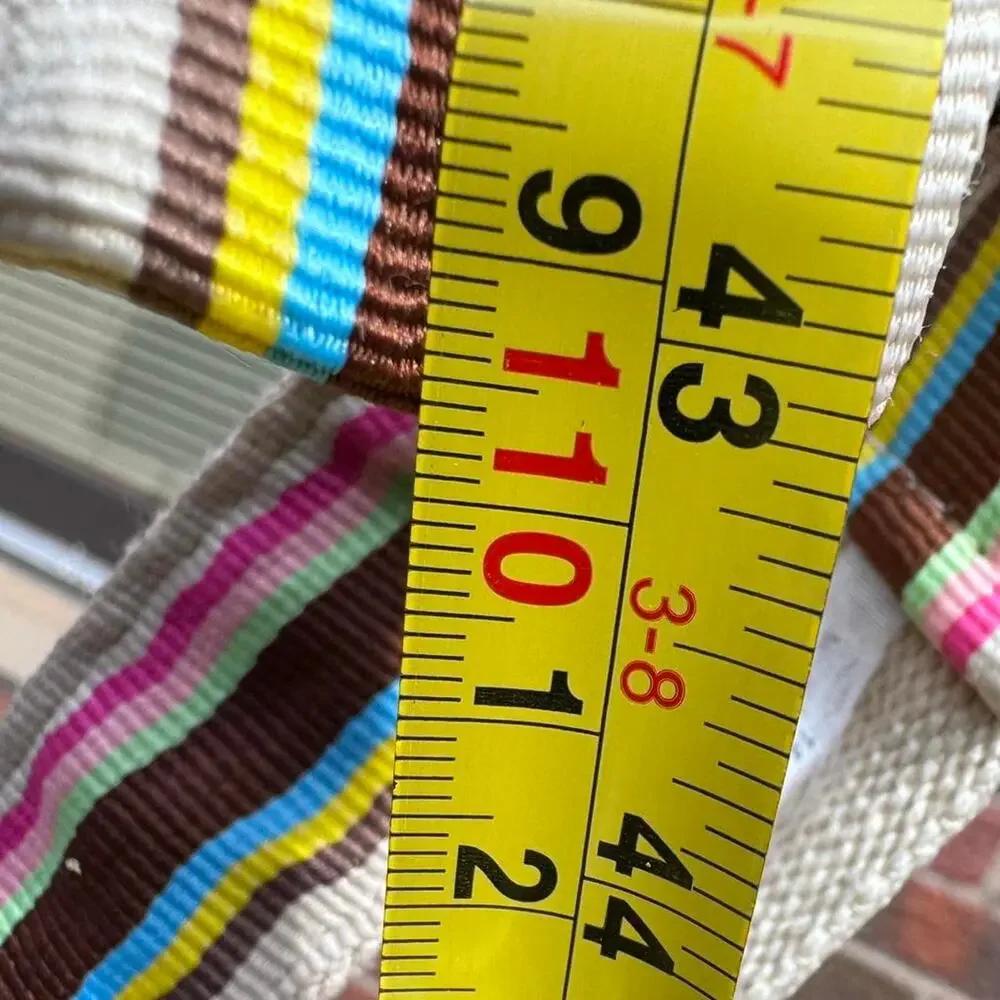 Vintage multicolor striped belt